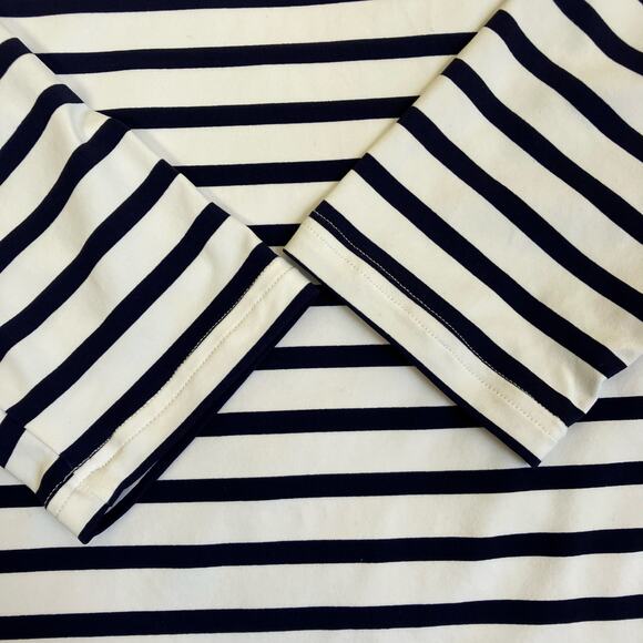 Lands’ End Womens Sz XL Nautical Striped Long Sleeve Rash Guard Top Nylon - Picture 15 of 15